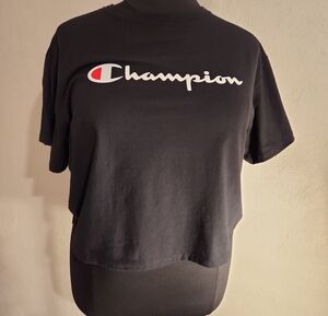 Champion Black Crop Top Women's 2XL